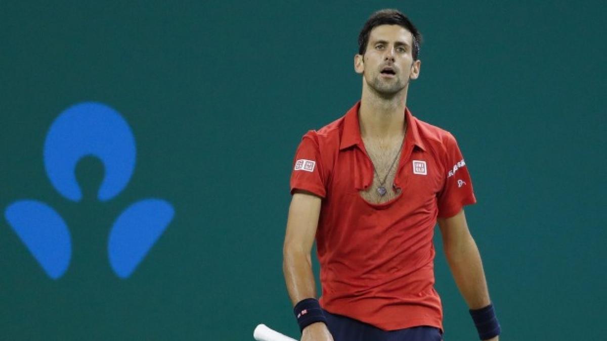 Shanghai Masters: Novak Djokovic loses temper, rips shirt in semis